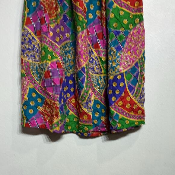 Anna and Frank Pink Silk Vintage Midi Skirt Sz XL - Picture 7 of 11